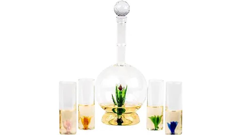 agave themed tequila decanter set