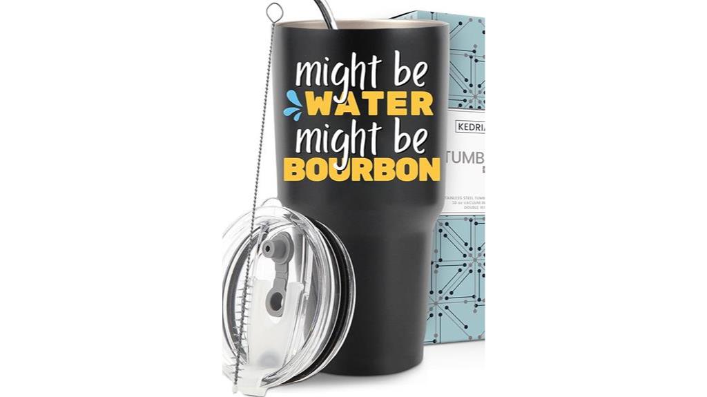 bourbon themed tumbler for gift