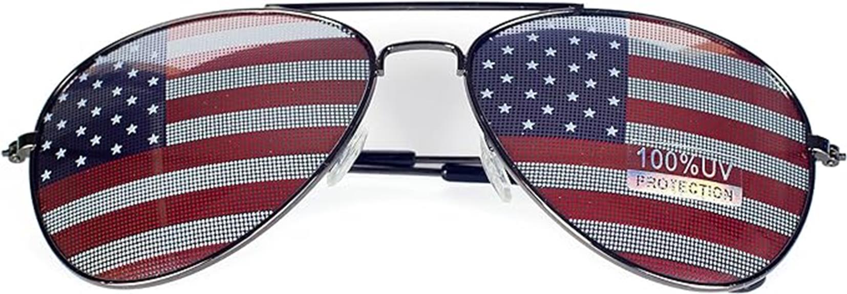 patriotic sunglasses with reflection