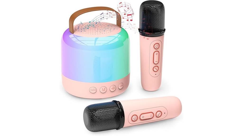 portable karaoke with lights