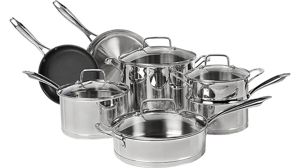 11 piece stainless steel set