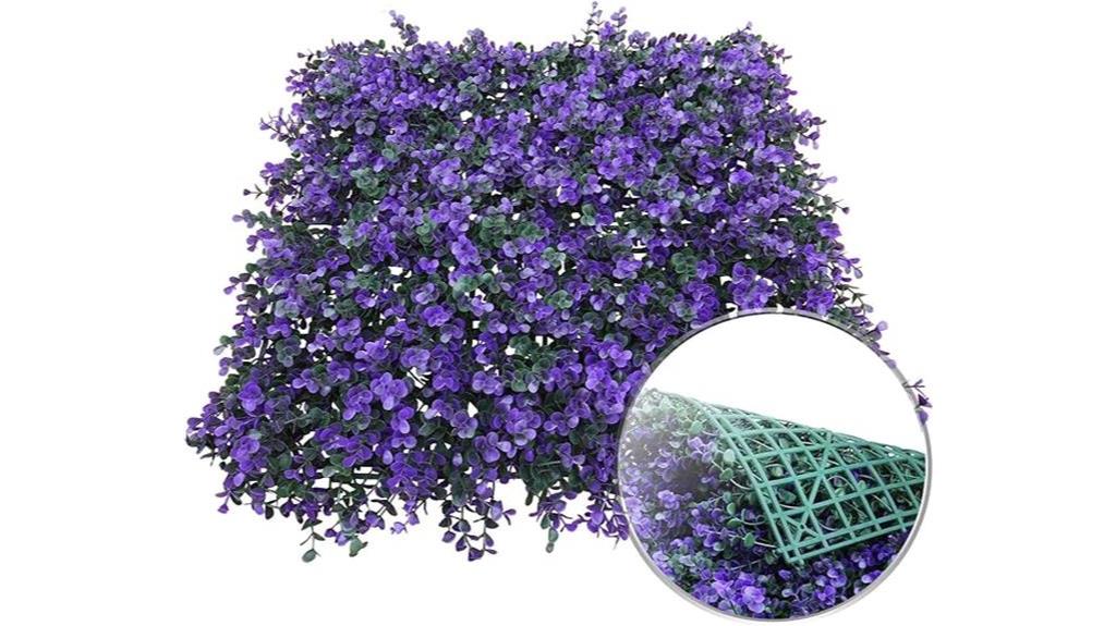 artificial lavender hedge panel