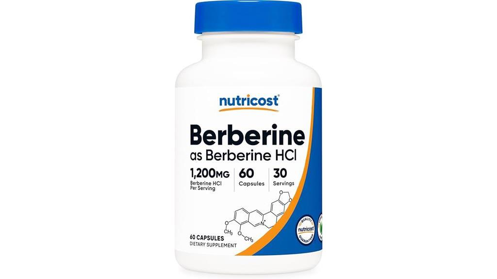 berberine hcl supplement capsules