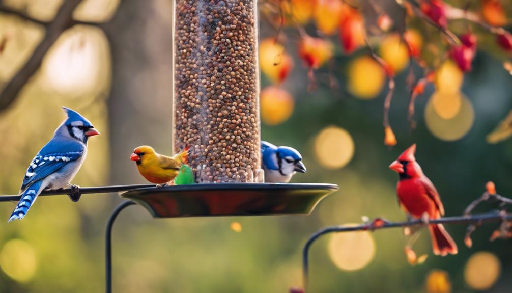 colorful bird feeders list