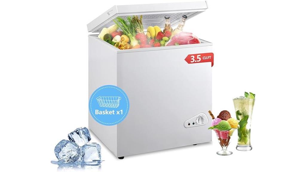 compact deep freezer temperature