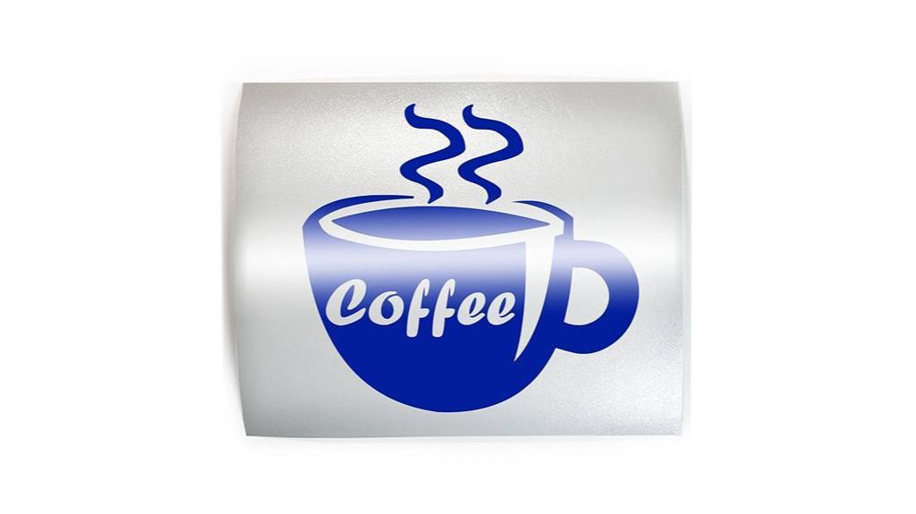 customizable coffee cup decal