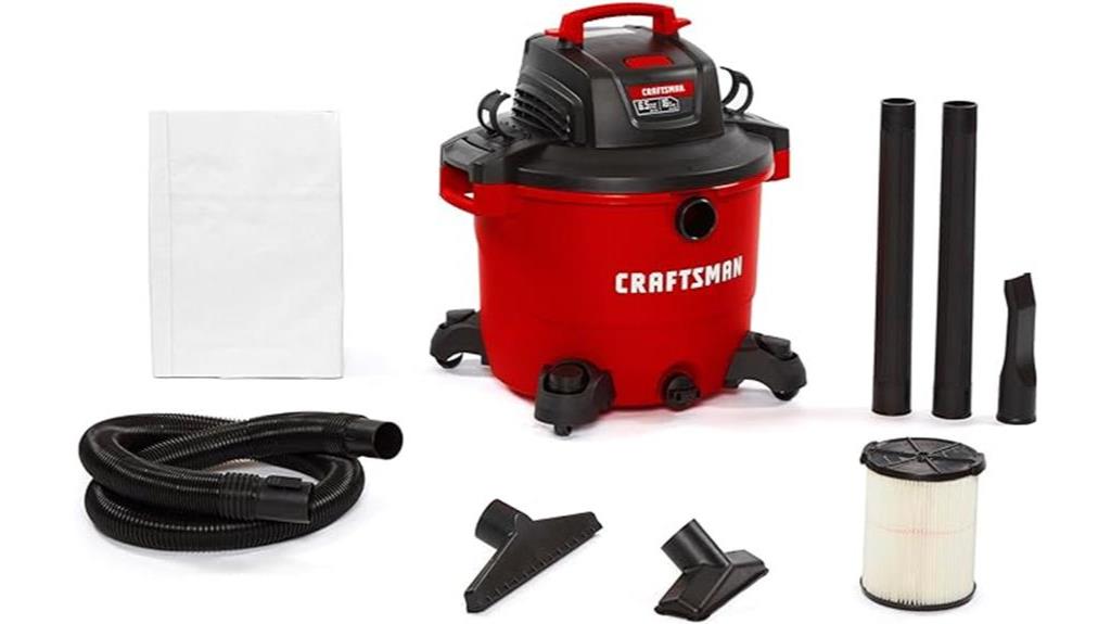 durable 16 gallon wet dry vacuum