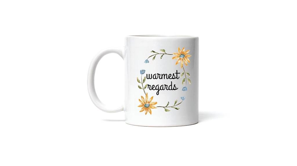 floral motivation coffee mug