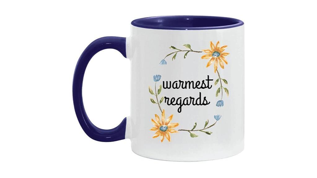 floral motivation gift mug