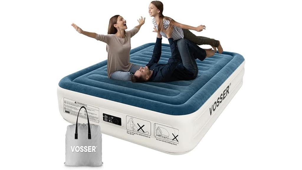 inflatable bed with convenience