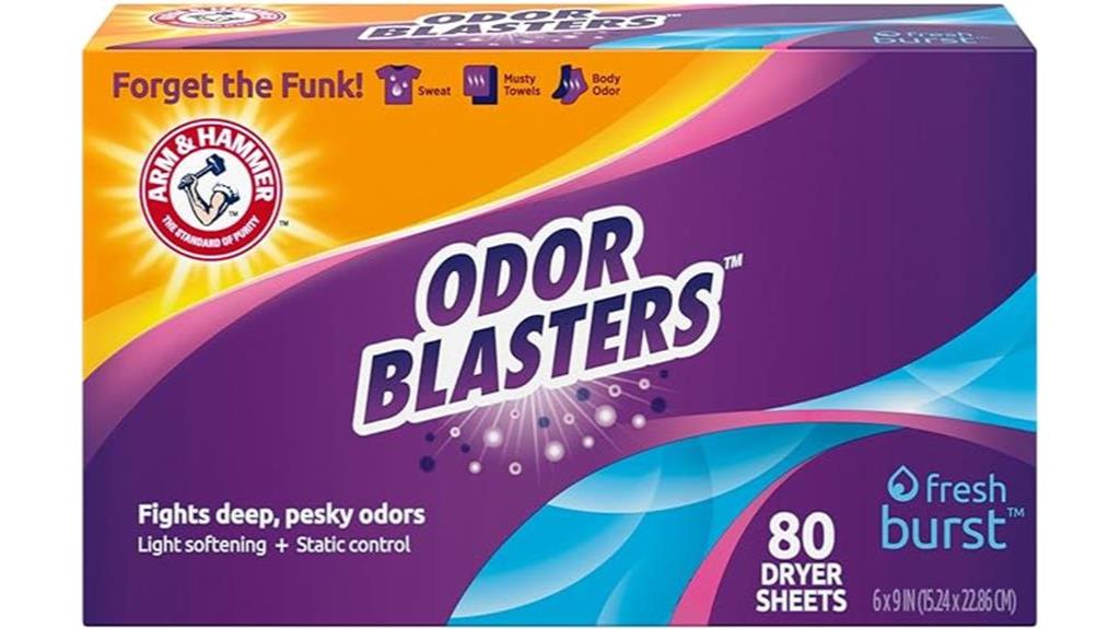 odor blaster dryer sheets