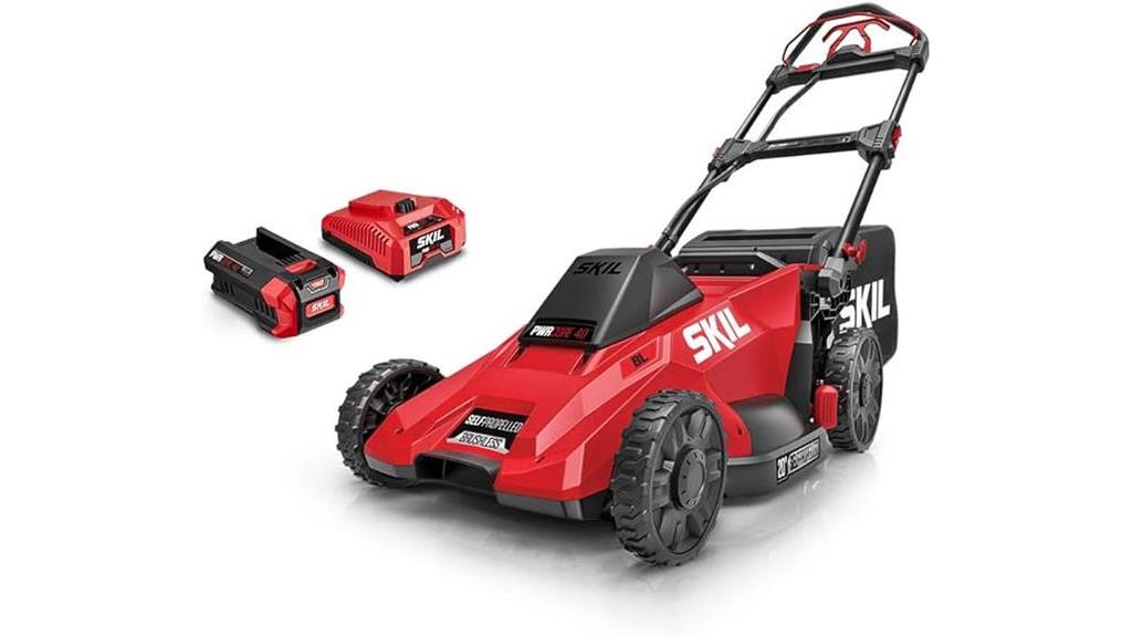 powerful battery operated self propelled mower