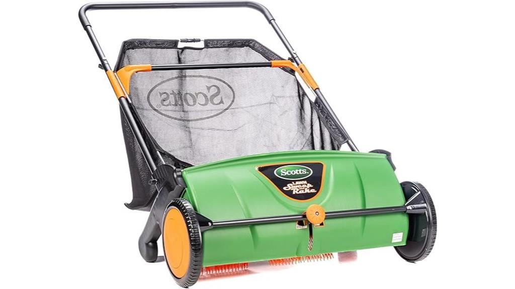 scotts lawn sweeper black green