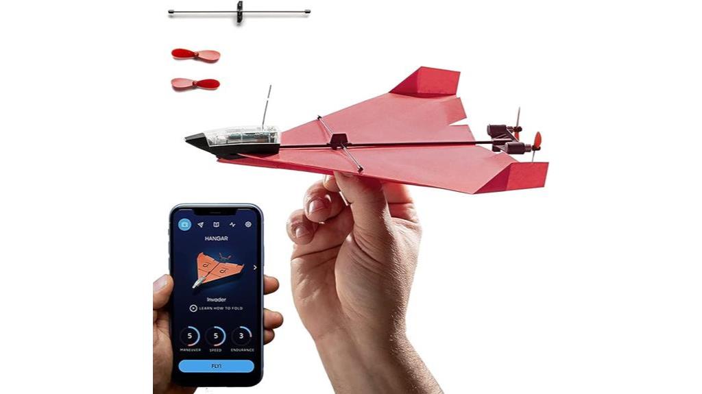 smartphone controlled paper airplane kit