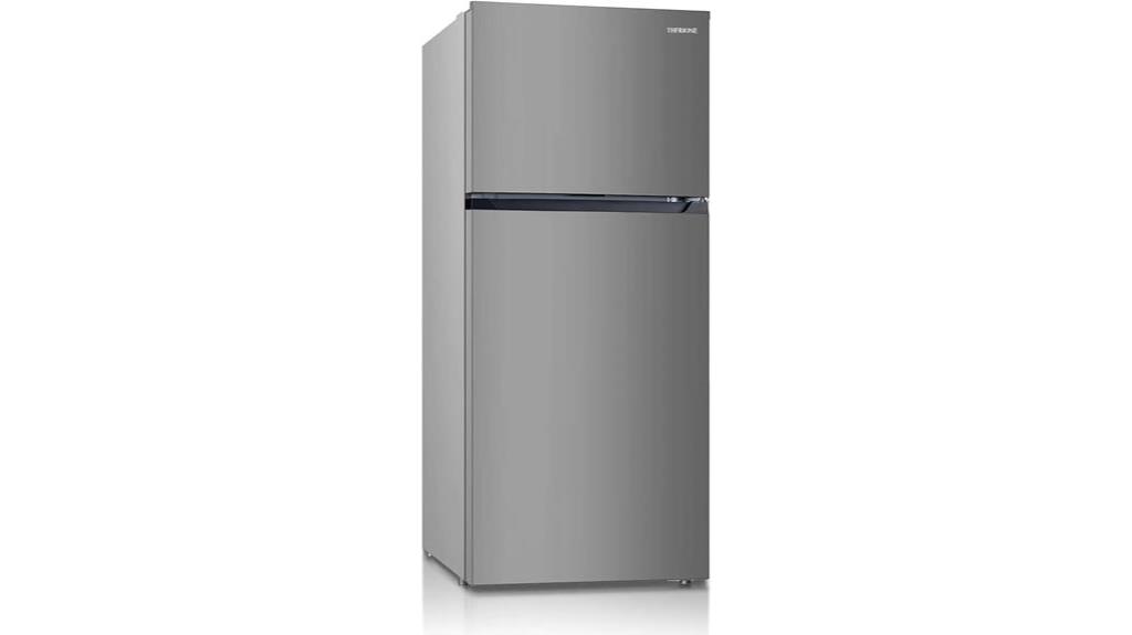 spacious top freezer refrigerator