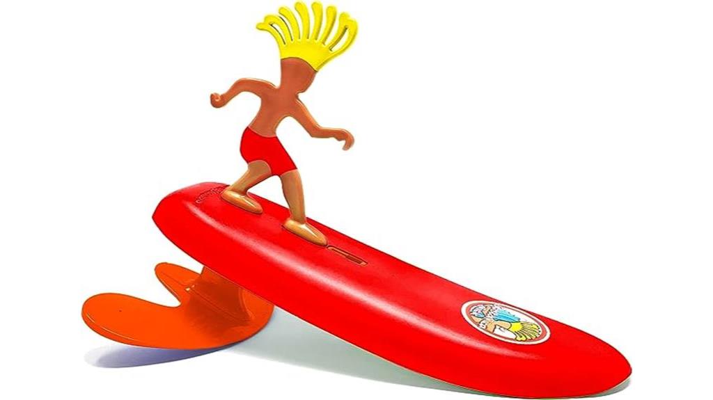 wave powered mini surfer and surfboard