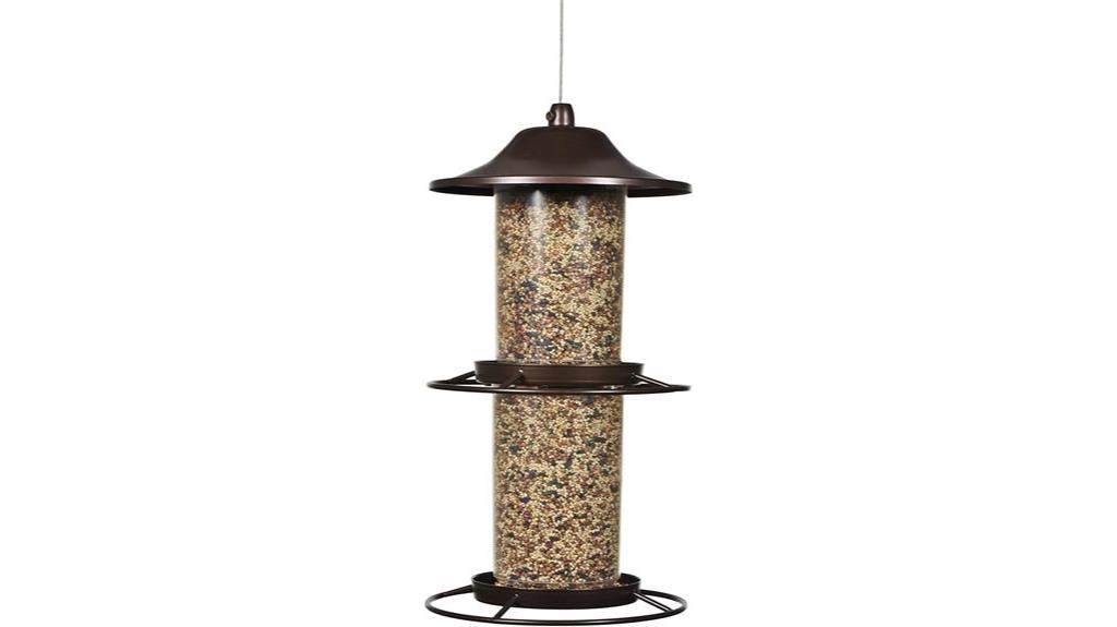 wild bird feeder with 2 tiers