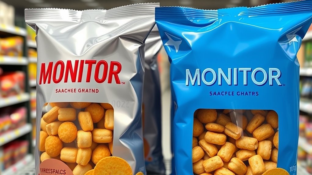 compare packaging and sizes