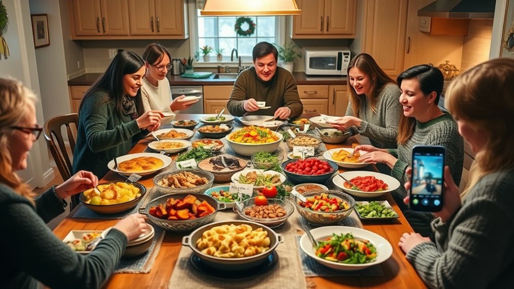 coordinate guest dish contributions
