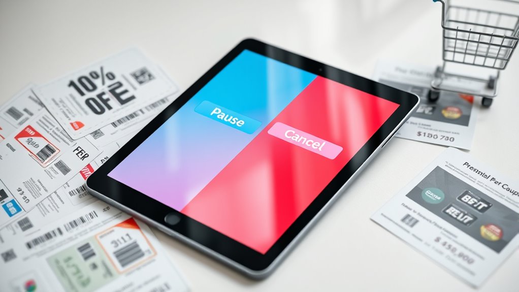 reduced promotional offers during pauses