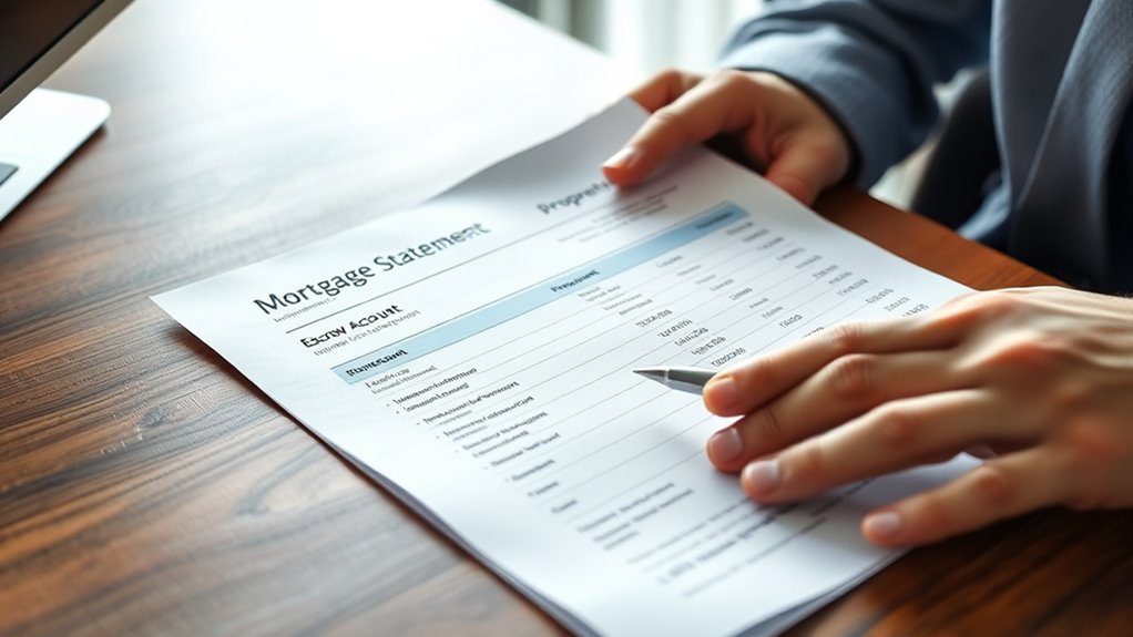 review escrow payment details