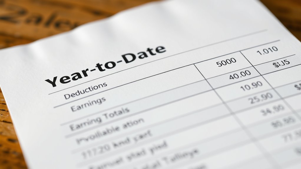 review your year to date totals
