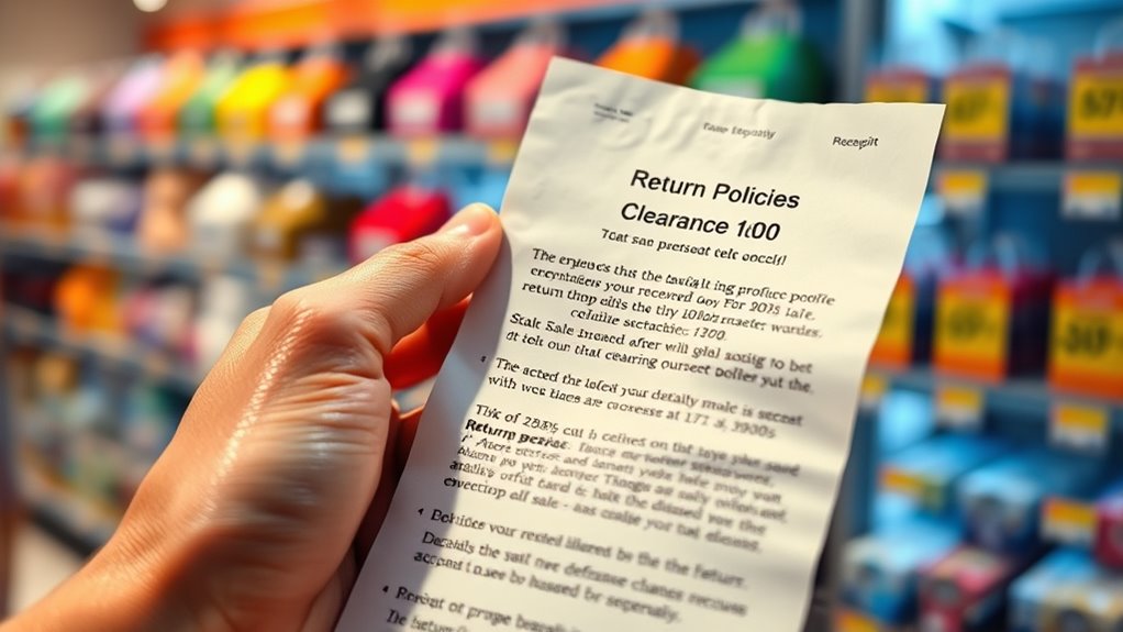 sale and clearance return policies