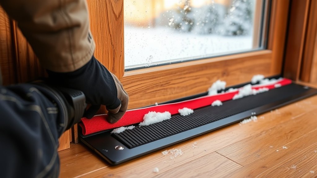 seal gaps with weatherstripping
