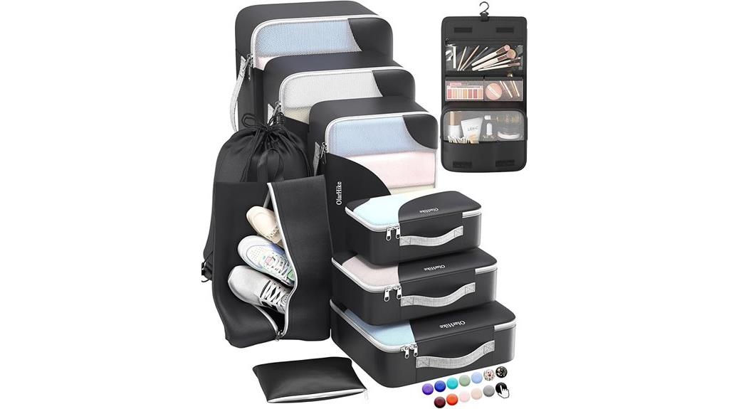 10 piece packing cube set