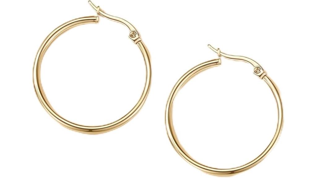 14k gold hoop earrings