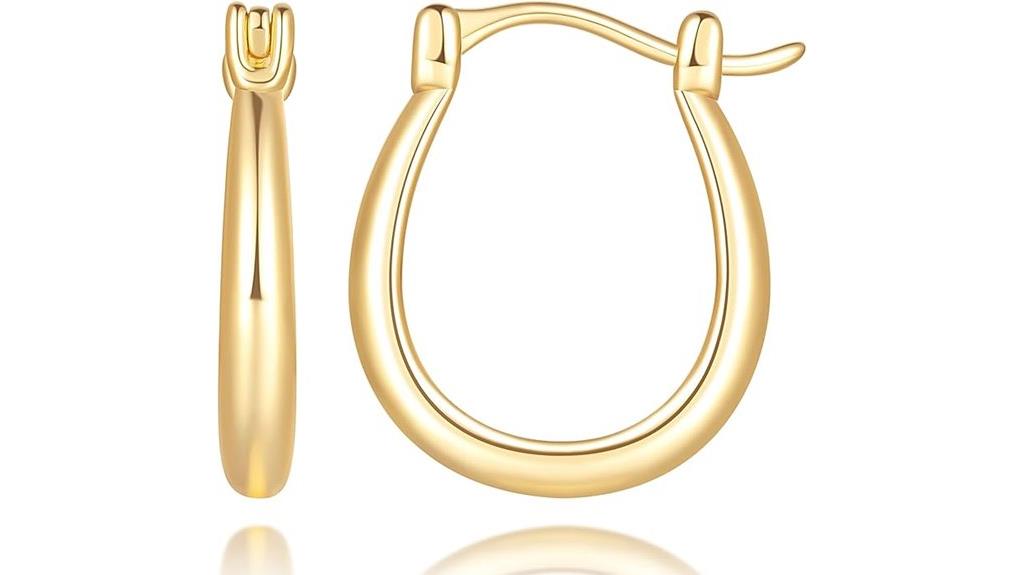 14k gold hoop earrings