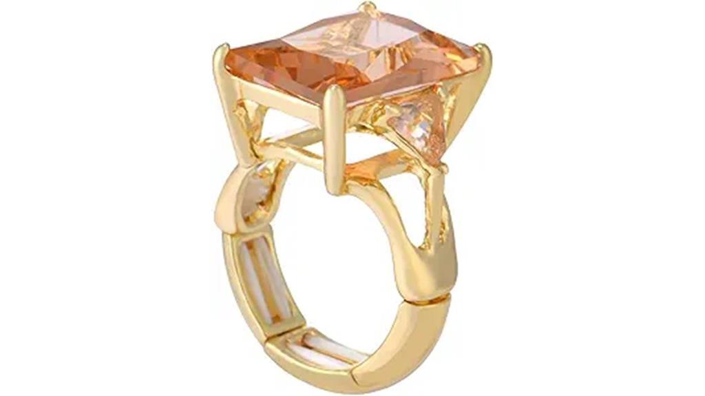 14k gold zirconia ring
