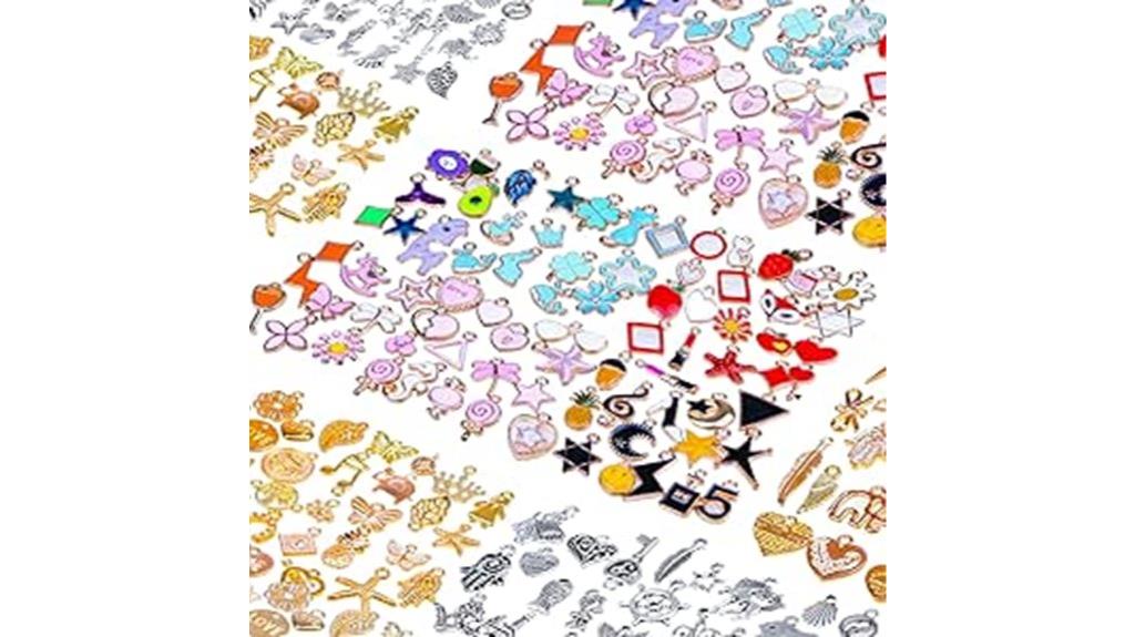150 piece plated charm set
