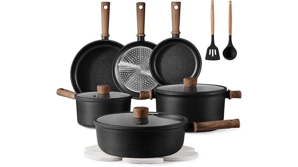 16 piece nonstick cookware set