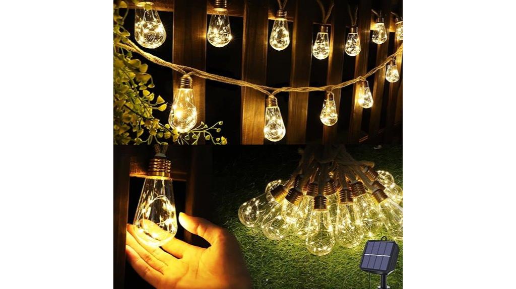 20ft waterproof solar string lights