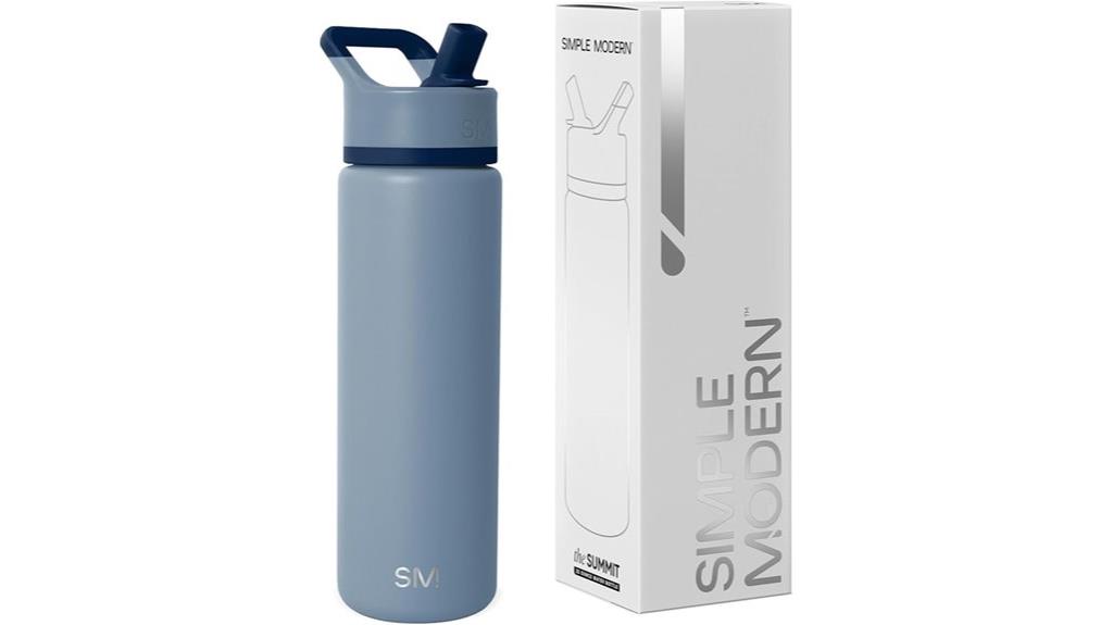 22 ounce straw lid bottle