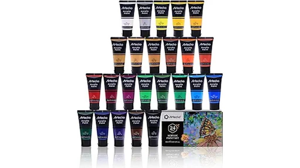 24 color acrylic paint set