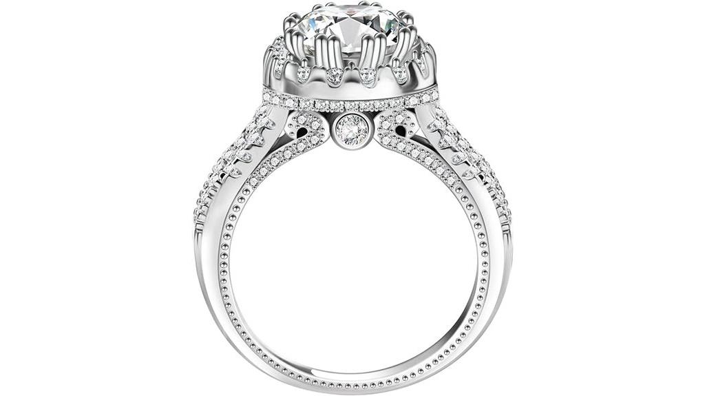 2 carat moissanite ring