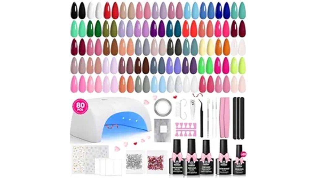 80 piece uv nail kit