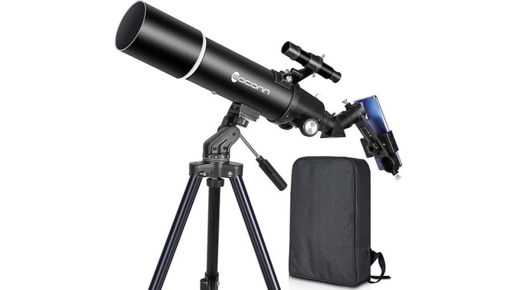 80mm aperture refractor telescope