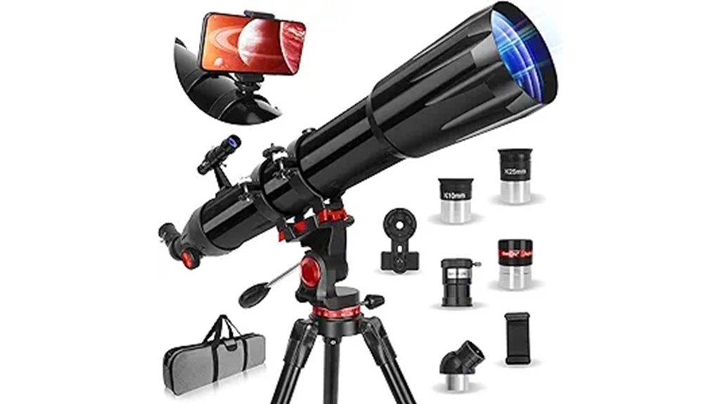 90mm refractor telescope set
