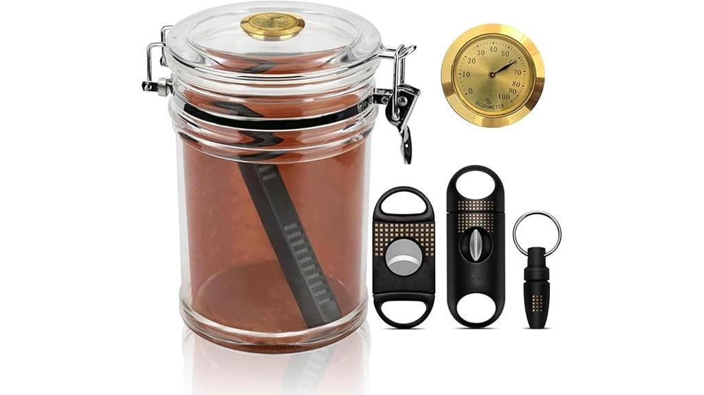 acrylic humidor jar set