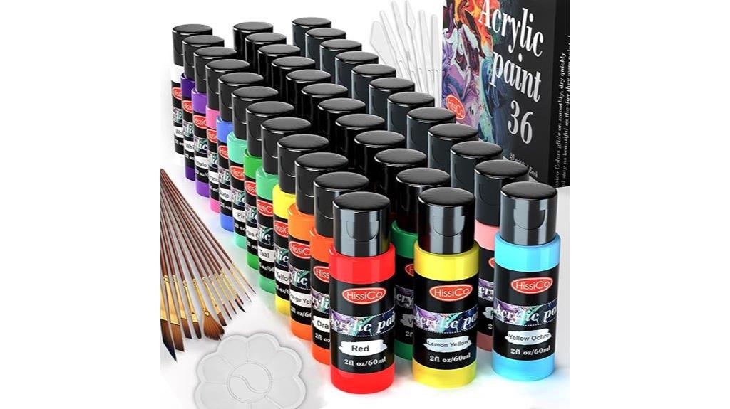 acrylic paint set includes
