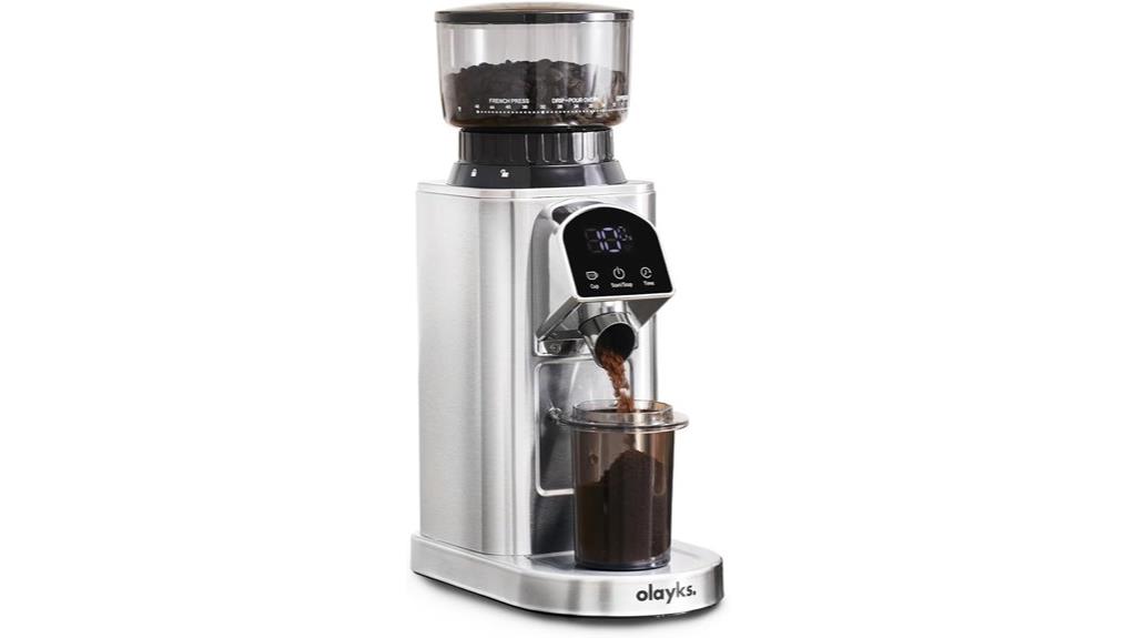 adjustable timer burr grinder