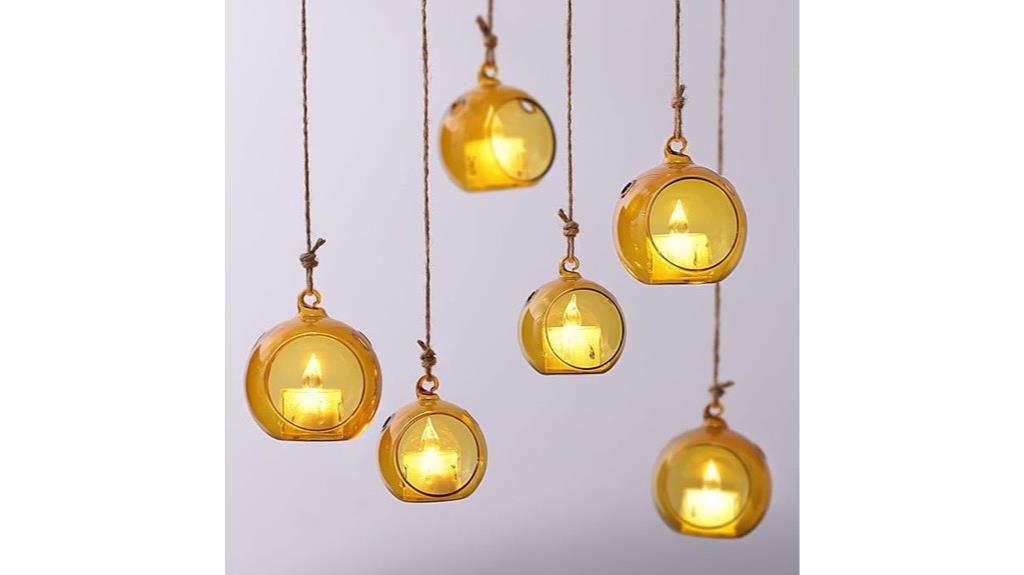 amber glass orb set
