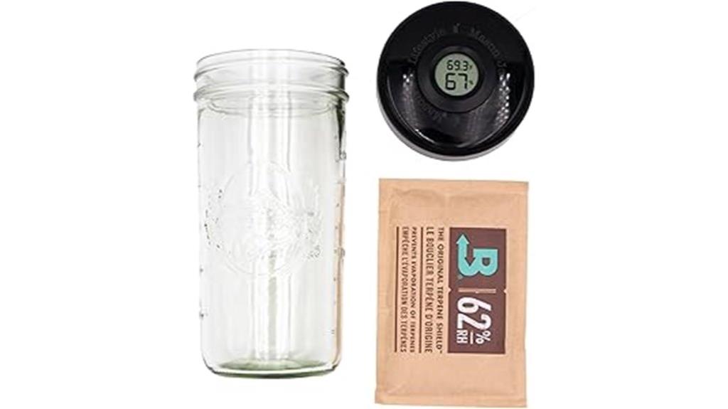 azure mason jar humidor