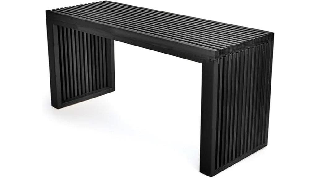 bamboo indoor farmhouse bench