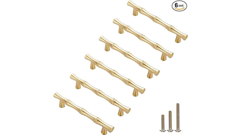 bamboo shaped zinc alloy handles