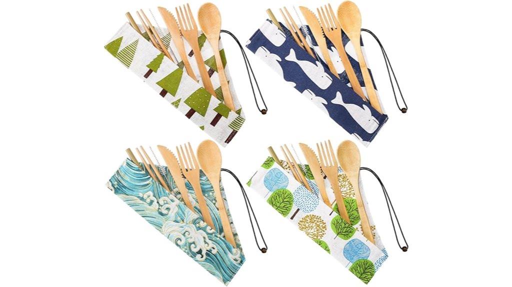 bamboo utensil set