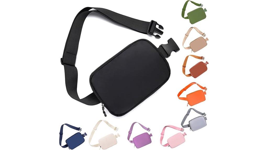 black crossbody belt bag